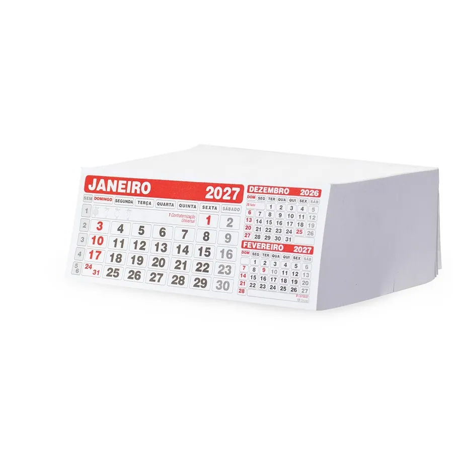 Bloco com 100 Refis para Calendário