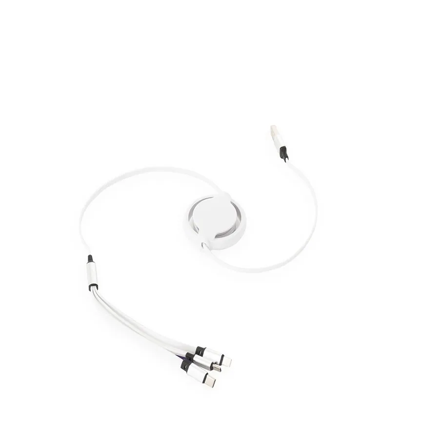 Cabo USB Retrátil 3 em 1
