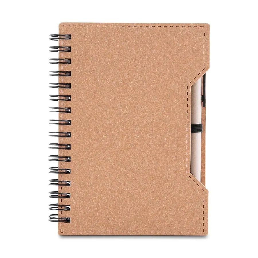 Caderno de Papelão com Caneta